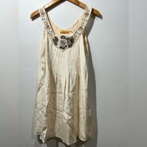 Alice + Olivia Cream Dress with Silver Embellishments